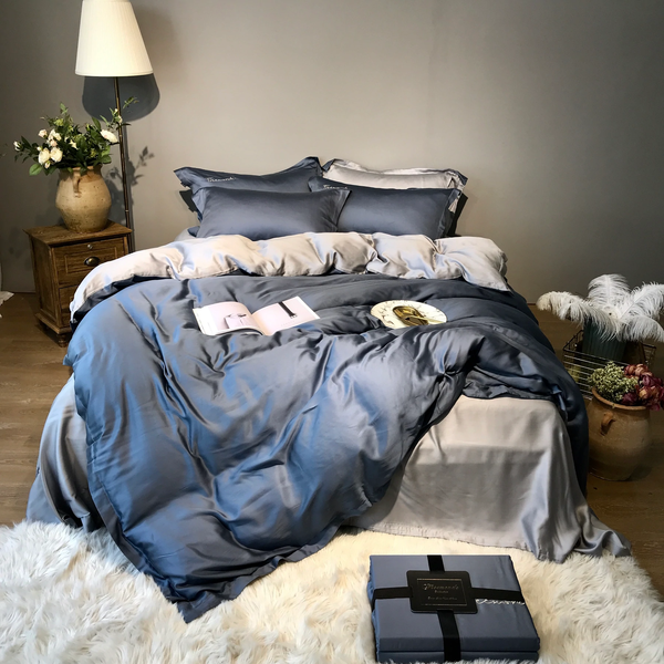 Cocoa Lyocell Double-Sided Bedding Set