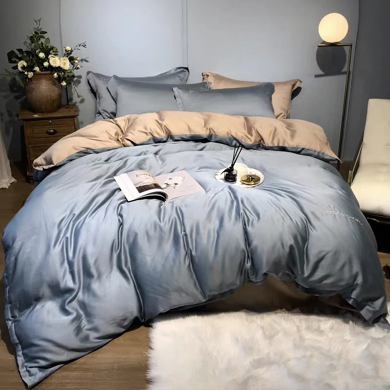 Cocoa Lyocell Double-Sided Bedding Set