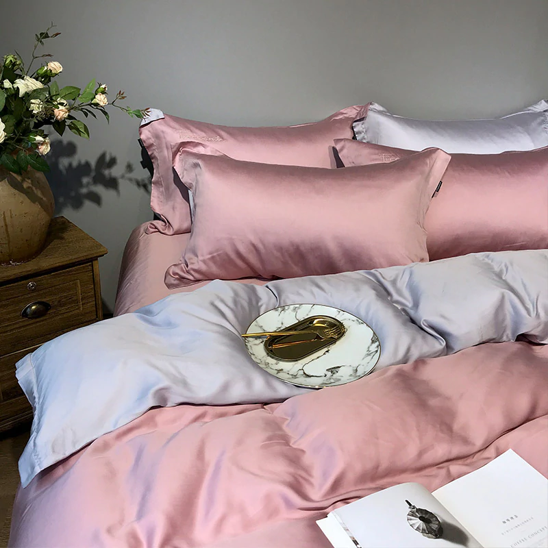 Cocoa Lyocell Double-Sided Bedding Set